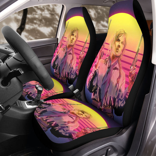 aesthetic vaporwave red dead redemption Car Seat Covers