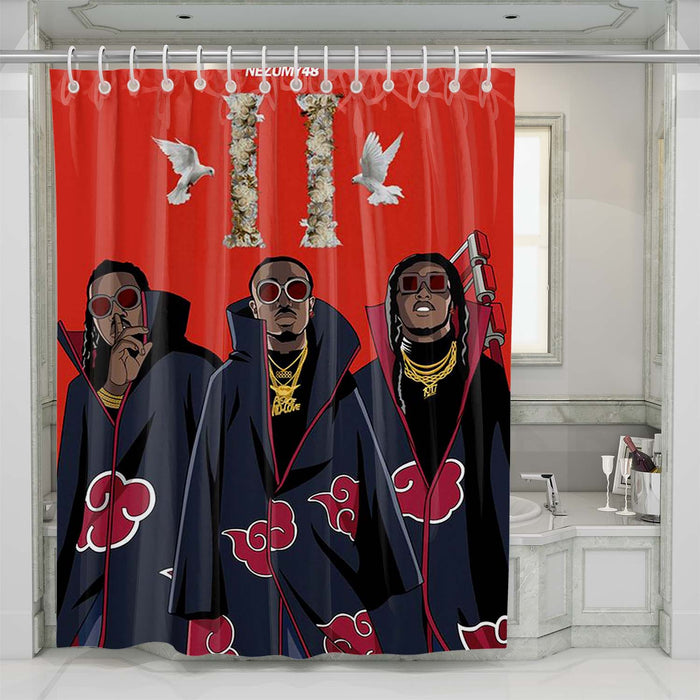 akatsuki background shower curtains