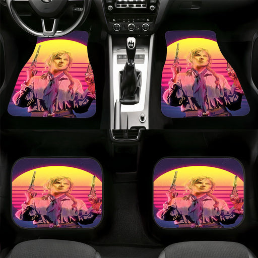 aesthetic vaporwave red dead redemption Car floor mats Universal fit