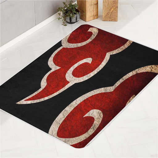 akatsuki logo wallpaper bath rugs