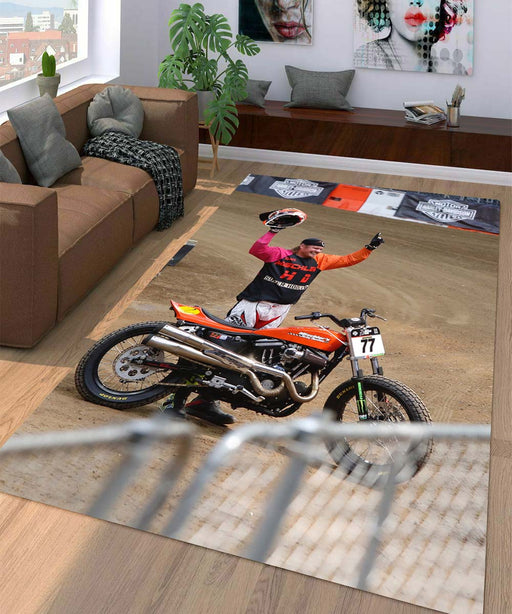 after finish motocross racing Living room carpet rugs