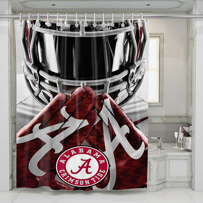 alabama crimson tide 1 shower curtains