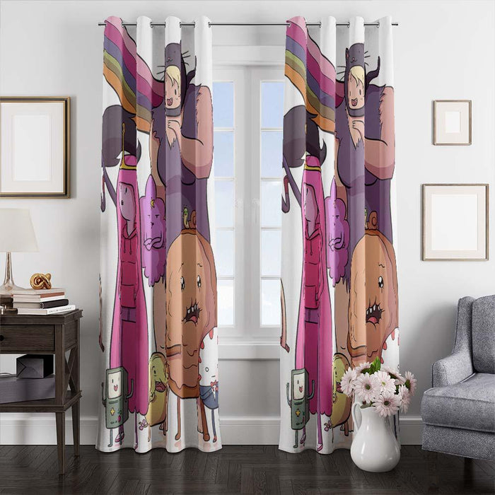 adventure time cute character window curtains