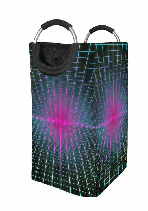 aesthetic vaporwave light cyberpunk Laundry Hamper | Laundry Basket