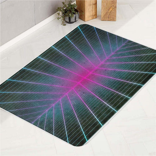 aesthetic vaporwave light cyberpunk bath rugs