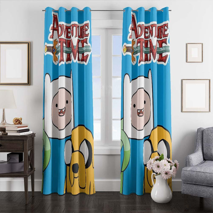 adventure time finn and jack window curtains