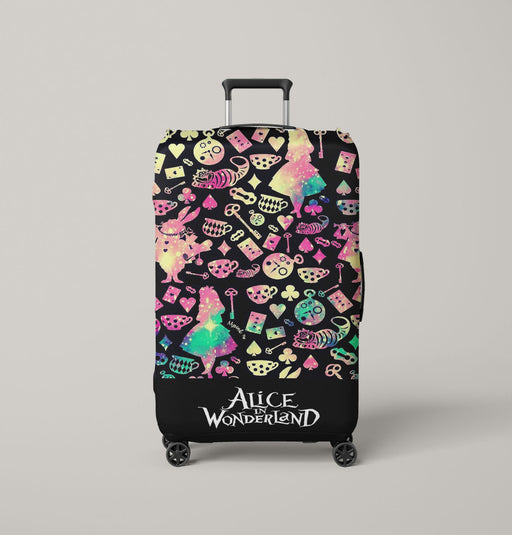 alice in wonderland pattern Luggage Cover | suitcase