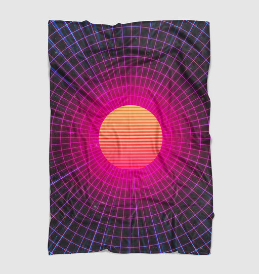 aesthetic vaporwave theme Ultra soft fleece blanket