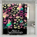 alice in wonderland pattern shower curtains