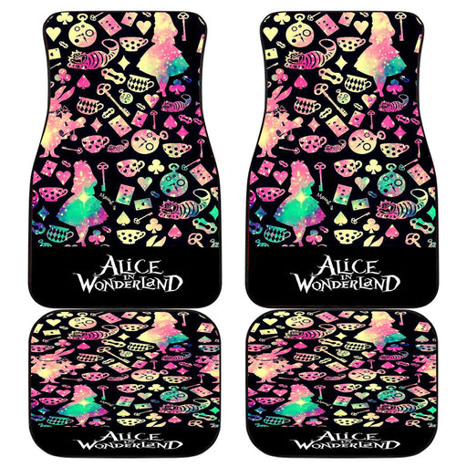 alice in wonderland pattern Car floor mats Universal fit