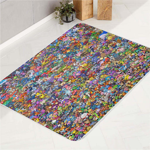 all Pokemon Characters 1 bath rugs