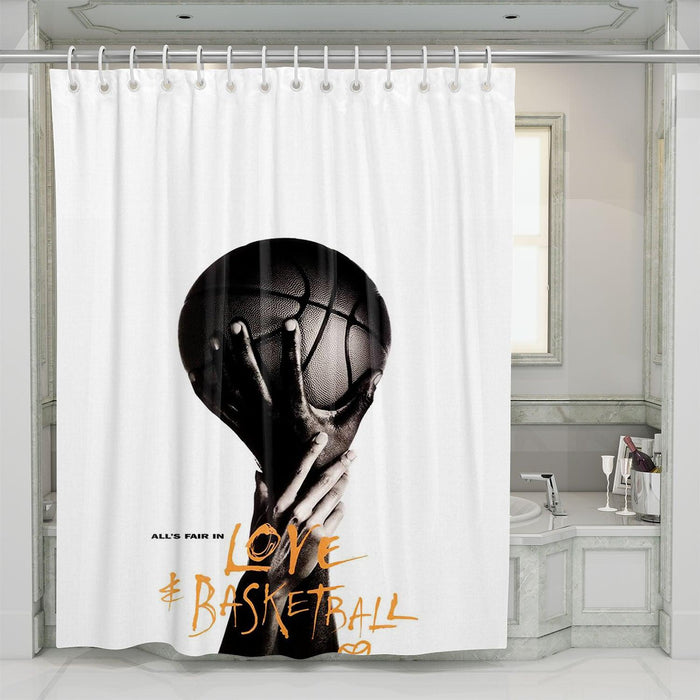 all fair in love basketball shower curtains