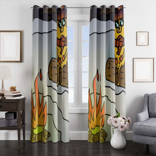 adventure time jake the dog window curtains