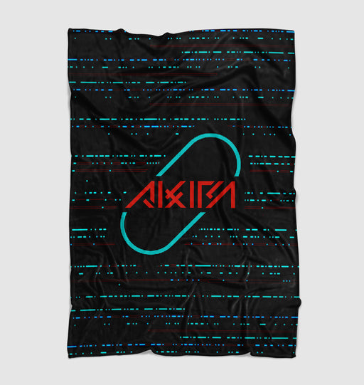 akira dot cyberpunk neon Ultra soft fleece blanket