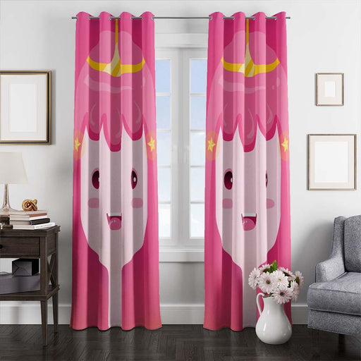 adventure time pink character window curtains