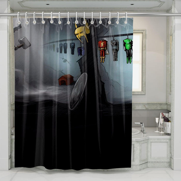 all of marvel are pittsburgh fans shower curtains