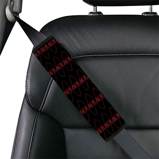 akira font red pattern cyberpunk Car seat belt cover