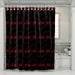 akira font red pattern cyberpunk shower curtains