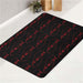 akira font red pattern cyberpunk bath rugs