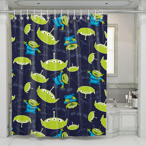 aliens toy story character shower curtains