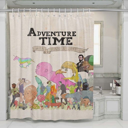 adventure time with finn and jake shower curtains