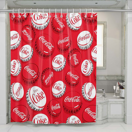 american coca cola shower curtains