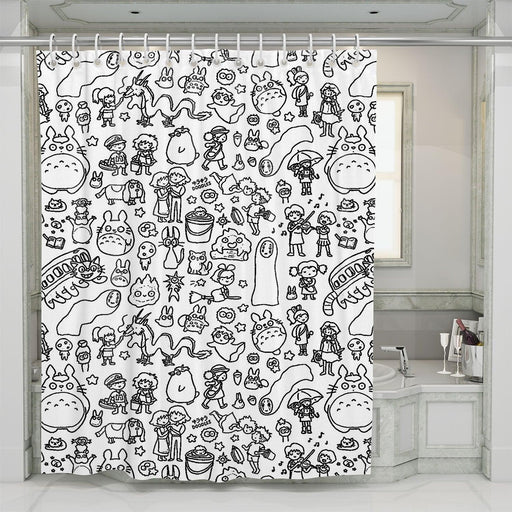 all about ghibli from ponyo to totoro shower curtains