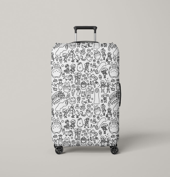 all about ghibli from ponyo to totoro Luggage Cover | suitcase