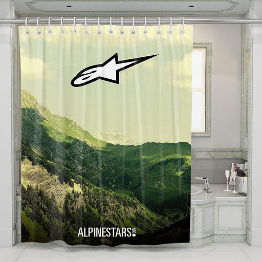 alpinestars mountain racing shower curtains