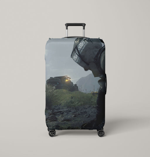 amazing visual game hideo kojima Luggage Covers | Suitcase