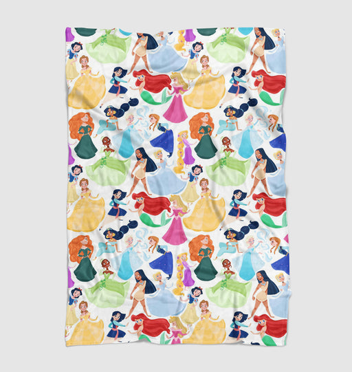 all princess from disney animation movies Ultra soft fleece blanket