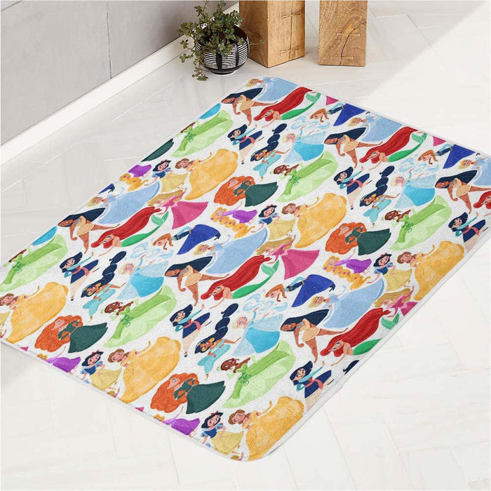 all princess from disney animation movies bath rugs