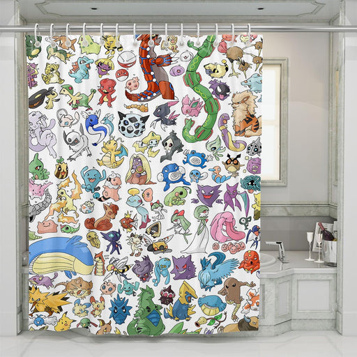 all species of pokemon shower curtains
