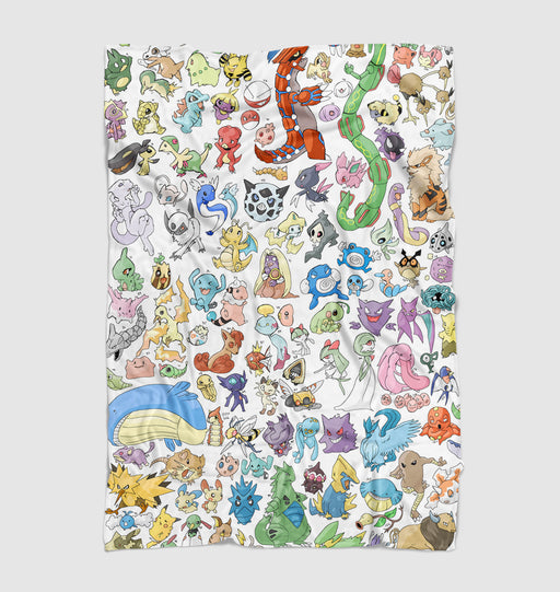 all species of pokemon Ultra soft fleece blanket