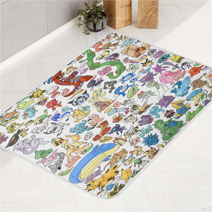 all species of pokemon bath rugs