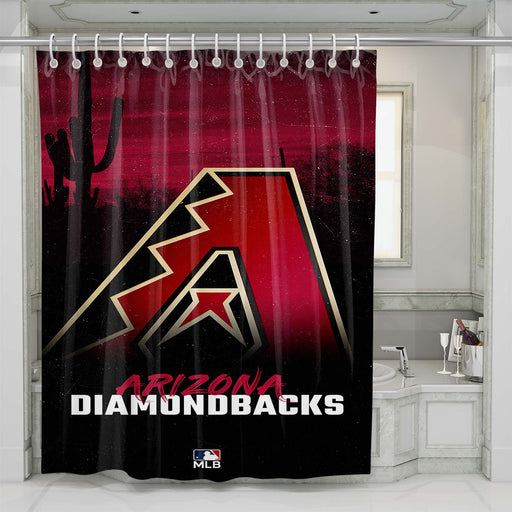 arizona diamondbacks mlb logo 1 shower curtains