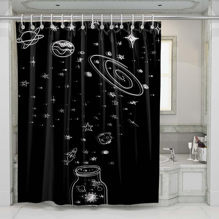 aethetic galaxy shower curtains