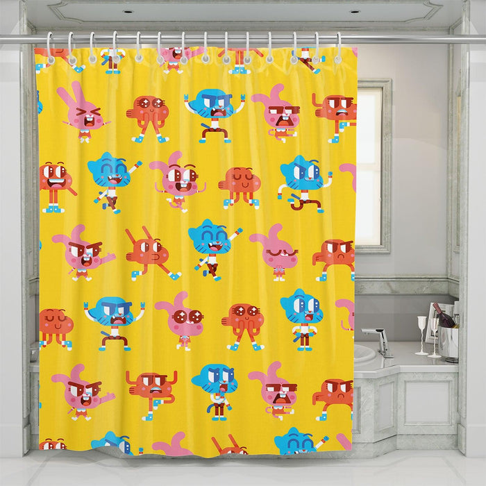 amazing world of gumball animation series shower curtains