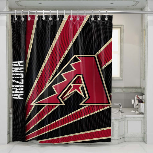 arizona diamondbacks mlb logo 3 shower curtains