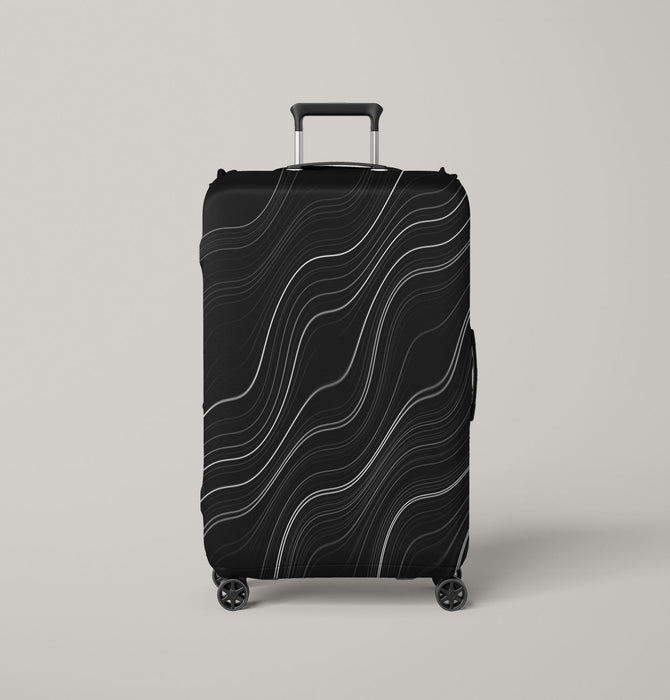 amplitude wave dark Luggage Cover | suitcase