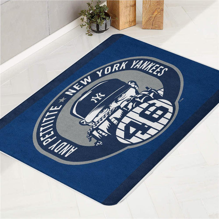 andy pettitte new york yankees bath rugs