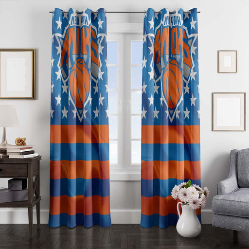 america flag new york knicks window Curtain