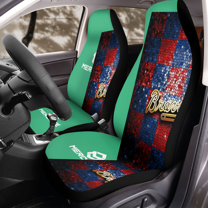 Atlanta Braves glitter logo Car Seat Covers