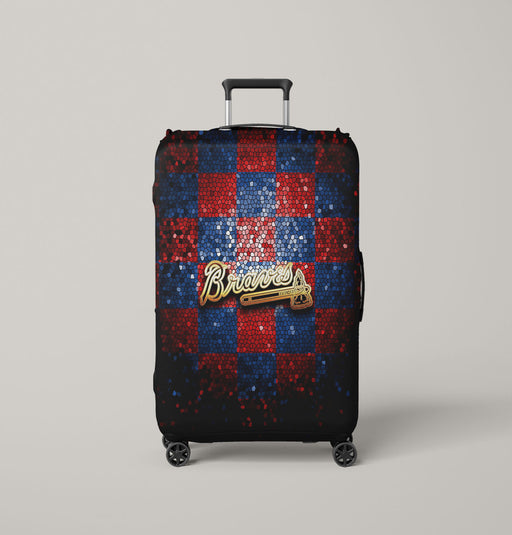 atlanta braves glitter logo Luggage Cover | suitcase