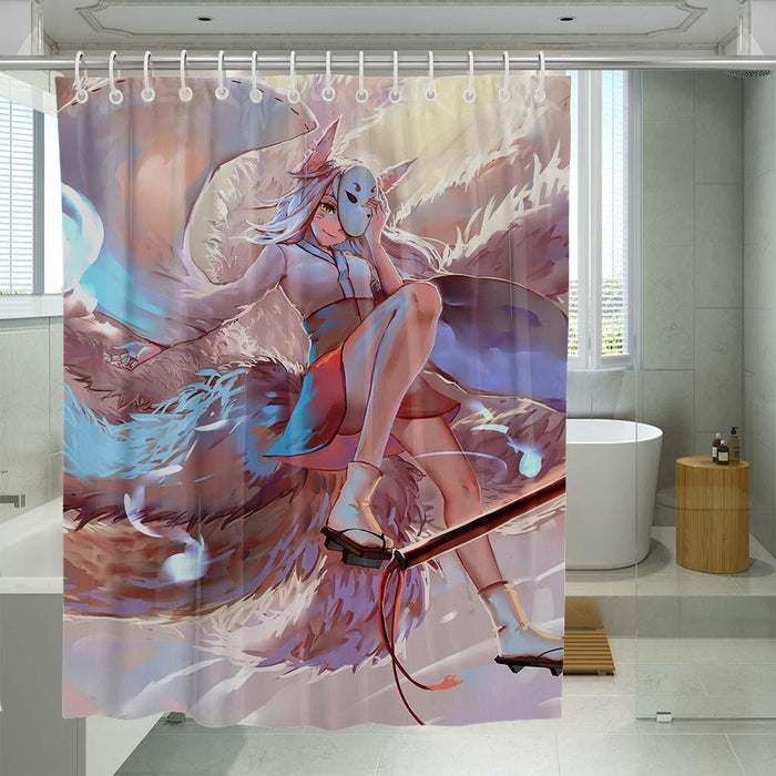 alita battle angel font shower curtains