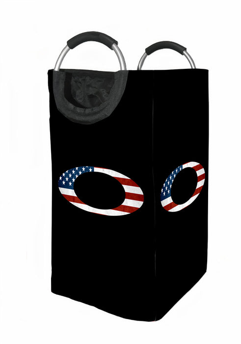 america flag oakley logo Laundry Hamper | Laundry Basket