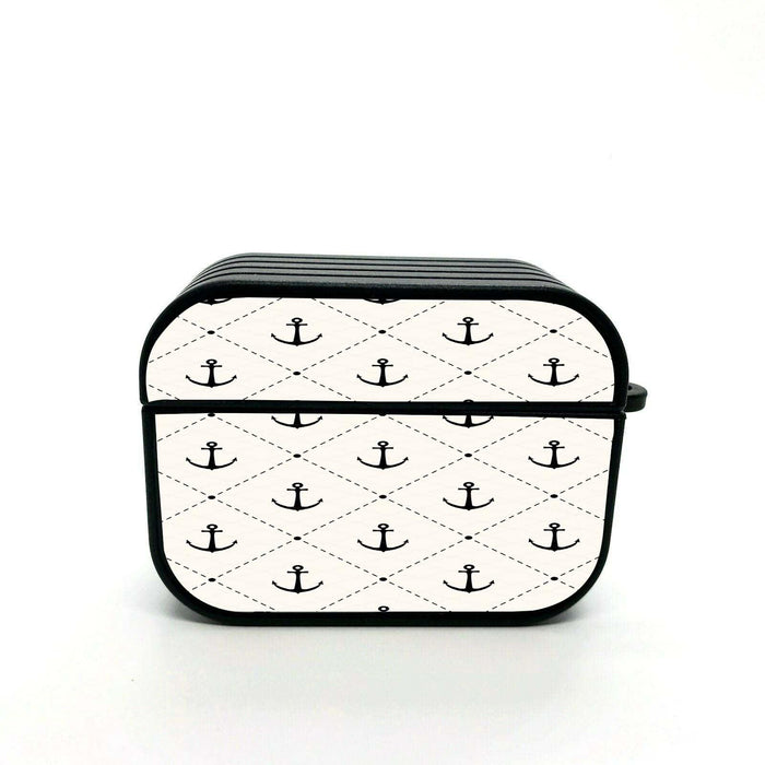 anchor dashes black and white airpods case