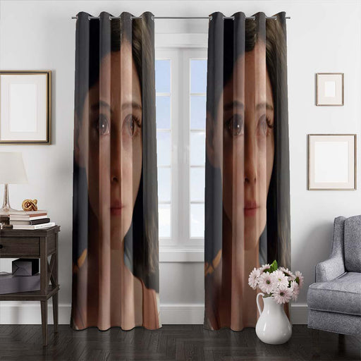 alita crying window curtains