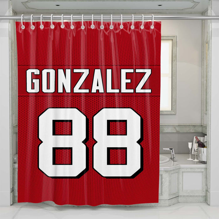 atlanta falcons gonzalez shower curtains