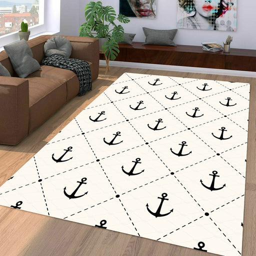 anchor dashes black and white Living room carpet rugs